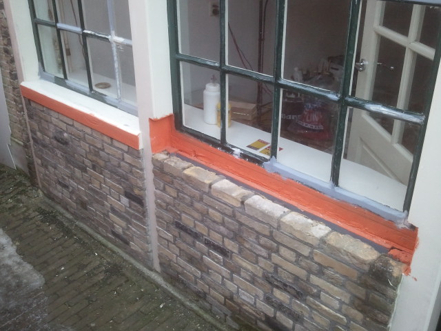 Kozijn herstel Visserhuisje centrum Gouda